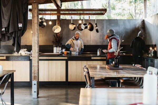 Bay of Fires Bush Retreat Kitchen Morning