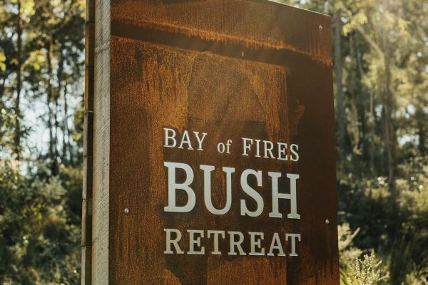 Bay of Fires Bush Retreat entrance sign